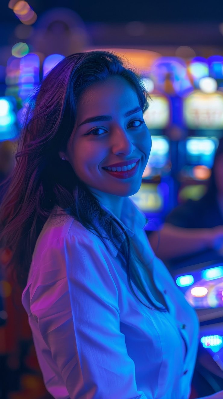 Infinite Blackjack live broadcast on pelamis 77 showing dealer, player card hands, and real-time betting interface with multiple players seated